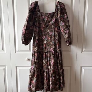 Summersalt The Tiered Puff Sleeve Dress in the "Autumn Meadow" Size Medium